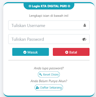 Register PGRI Tapin - Persatuan Guru Republik Indonesia Cabang Tapin